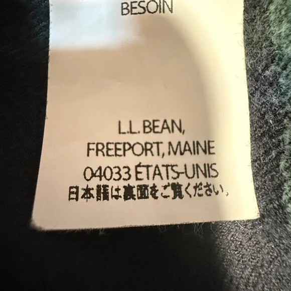 Rare Vintage L.L. Bean Cotton Silk Black‎ Watch Plaid Japan Export Shirt XLT - Picture 11 of 13